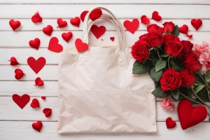 torba bawełniana na walentynki